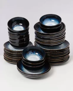 Motel a Miio Alcachofra Schwarz - 40 Teiliges Set New