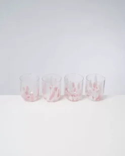 Motel a Miio Alegria 4Er Set Glas Gros Drops Rose New
