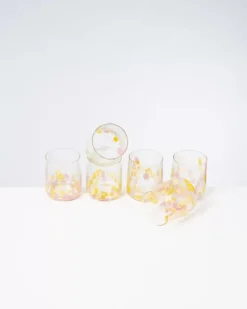 Motel a Miio Alegria 6Er Set Glas Klein Big Drops Rosa Gelb Outlet