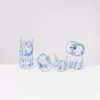 Motel a Miio Alegria 6Er Set Glas Klein Big Drops Blau New