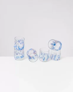 Motel a Miio Alegria 6Er Set Glas Klein Big Drops Blau New