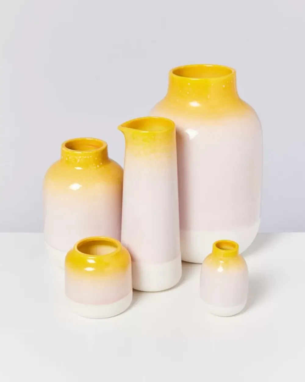 Motel a Miio Bebe Vase Gelb Rosa Gesprenkelt Clearance