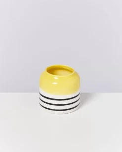 Motel a Miio Bebe Vase Gelb Schwarz Gestreift Clearance