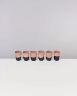Motel a Miio Bica 6Er Set Espressobecher Pink Navy Cream Discount