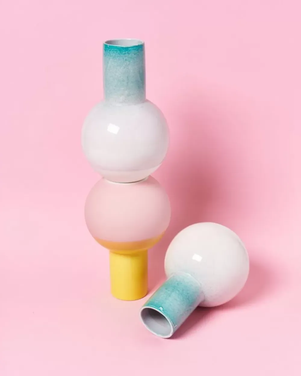 Motel a Miio Bola Vase M Grun Rosa Gesprenkelt Best