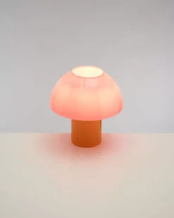 Motel a Miio Cogumelo Glaslampe Rosa Gelb Discount