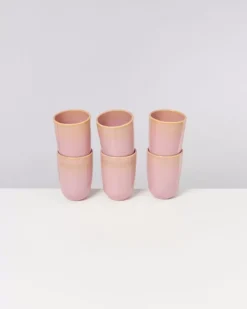 Motel a Miio Copa Alto 6Er Set Becher Gros Gelb Rose New