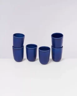 Motel a Miio Copa Alto 6Er Set Becher Gros Dunkelblau New