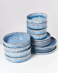 Motel a Miio Cordoama Blau Gesprenkelt - 16 Teiliges Set Discount