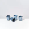 Motel a Miio Cordoama 4Er Set Becher Klein Blau Gesprenkelt Sale