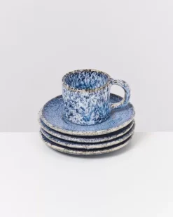 Motel a Miio Cordoama Espresso-Untertasse Blau Gesprenkelt Outlet