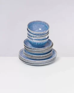 Motel a Miio Cordoama Klassik Blau Gesprenkelt - 16 Teiliges Set Online