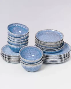 Motel a Miio Cordoama Klassik Blau Gesprenkelt - 32 Teiliges Set Clearance