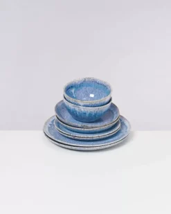 Motel a Miio Cordoama Klassik Blau Gesprenkelt - 8 Teiliges Set Best