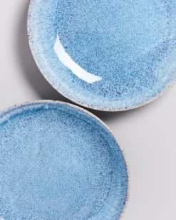 Motel a Miio Cordoama Servierschale Gros Flach Blau Gesprenkelt Sale