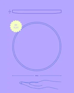 Motel a Miio Cordoama Teller Gros Dunkelblau Discount