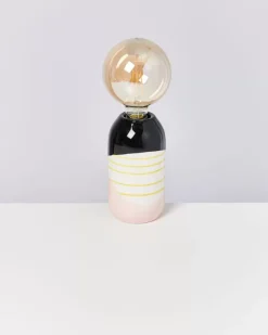 Motel a Miio Farol Lampe Schwarz Rosa Gelb Gestreift Outlet
