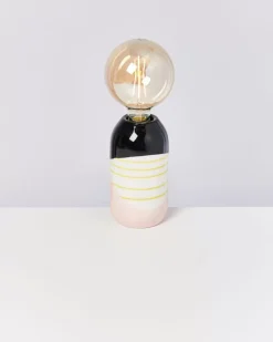 Motel a Miio Farol Lampe Schwarz Rosa Gelb Gestreift Outlet