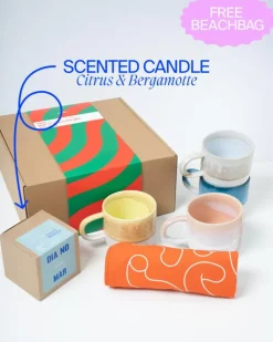 Motel a Miio Geschenkbox - 4 X Coimbra Teetasse & 1 X Duftkerze New