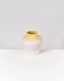 Motel a Miio Madalin Vase Gelb Rosa Gesprenkelt New