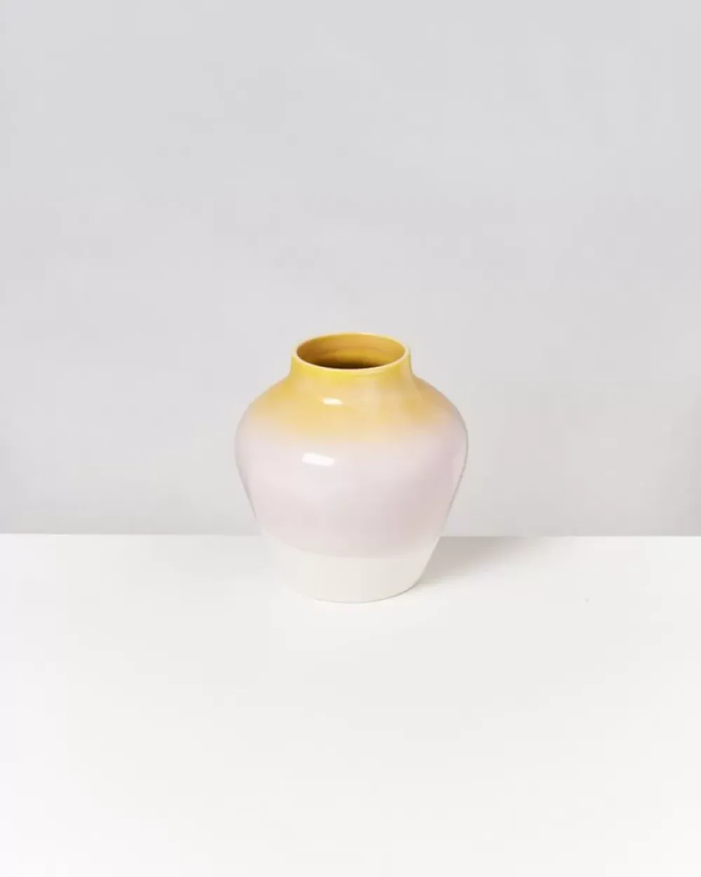 Motel a Miio Madalin Vase Gelb Rosa Gesprenkelt New