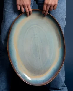 Motel a Miio Madeira Servierplatte Oval Xl New