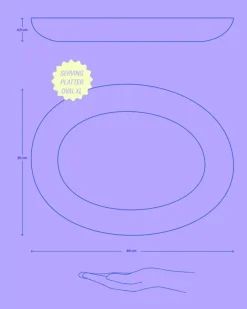 Motel a Miio Madeira Servierplatte Oval Xl New