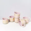 Motel a Miio Nodoa 6Er Set Tasse Rosa Gelb Gestreift New
