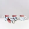 Motel a Miio Nodoa 4Er Set Tasse Rosa Mit Punkten New