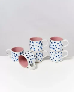 Motel a Miio Nodoa 6Er Set Tasse Rosa Mit Punkten Hot