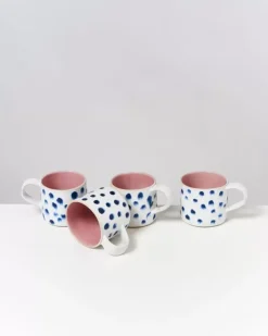Motel a Miio Nodoa 4Er Set Tasse Rosa Mit Punkten Discount