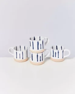 Motel a Miio Nodoa 4Er Set Tasse Weis Blau Sale