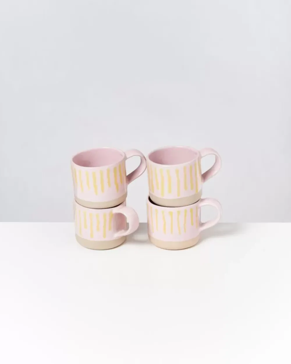 Motel a Miio Nodoa Tasse Rosa Gelb Gestreift