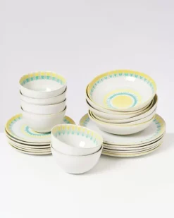 Motel a Miio Verao Gelb Grun -24 Teiliges Set New