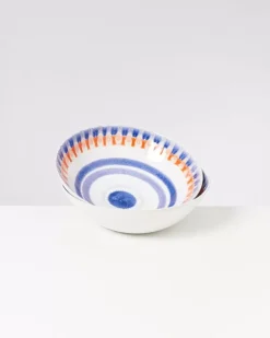 Motel a Miio Verao Servierschale Gros Flach Blau Orange Clearance