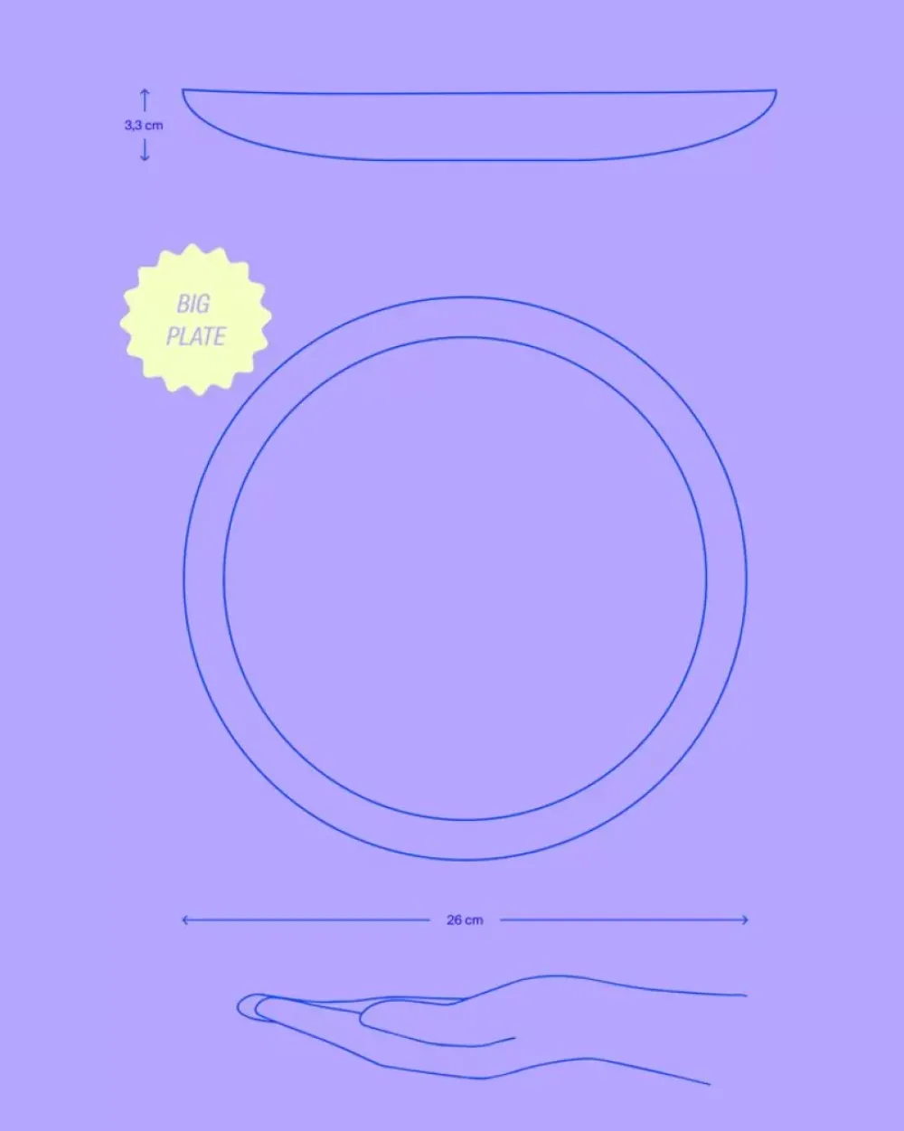 Motel a Miio Verao Teller Gros Blau Orange Hot